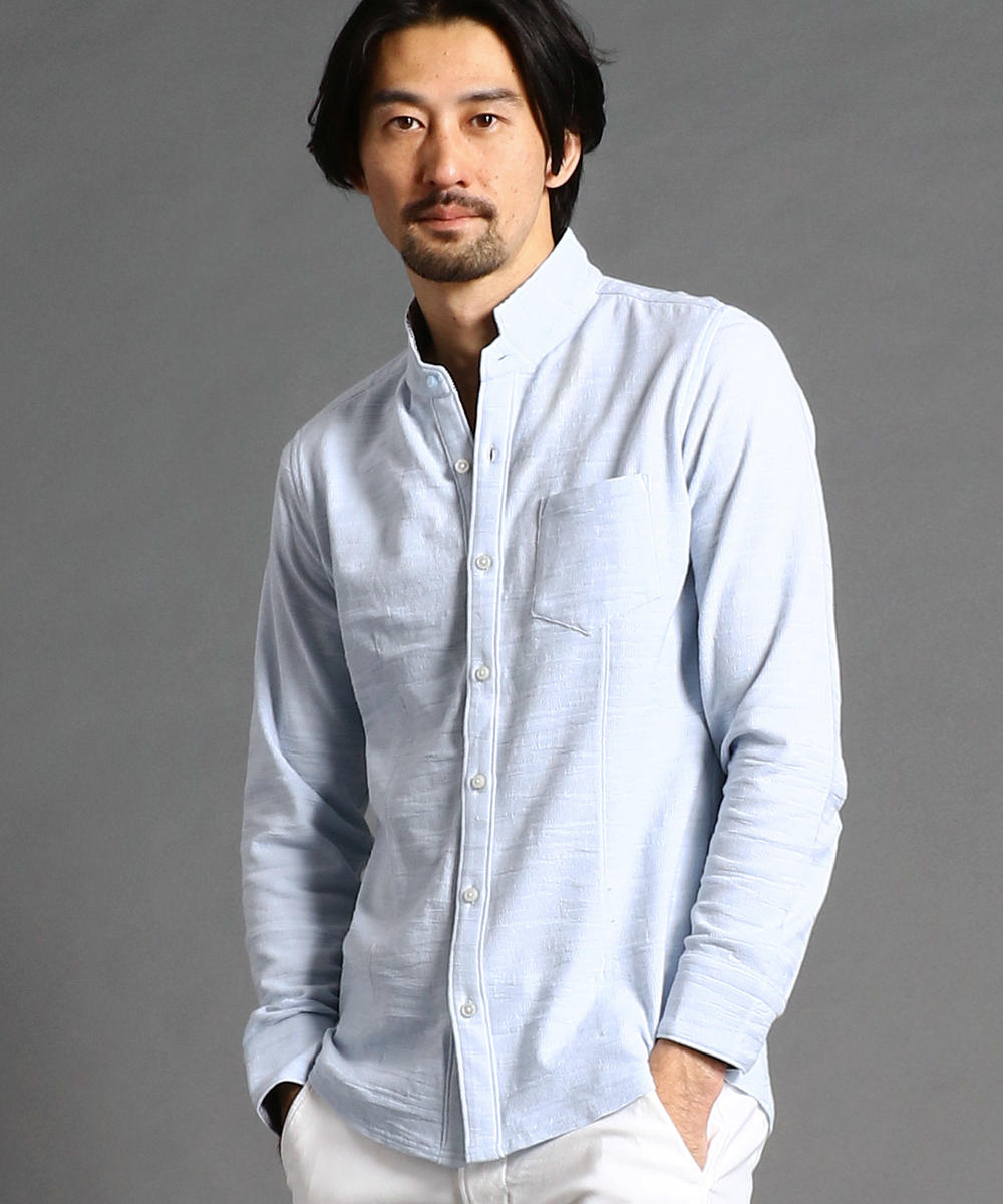 カモフラージュ柄イタリアンカラーシャツ 長袖 ニコル公式通販サイト Nicole Online Shop