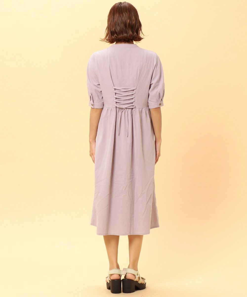 Web別注 Beverly Hills Polo Club ビバリーヒルズポロクラブ コラボ後ろ編み上げワンピース ワンピース ニコル公式通販サイト Nicole Online Shop