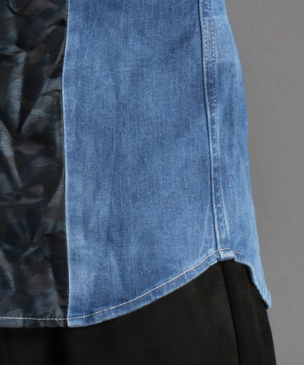 パッチワークデニムシャツ 長袖 ニコル公式通販サイト Nicole Online Shop パッチワークデニムシャツ 長袖 ニコル公式通販サイト Nicole Online Shop