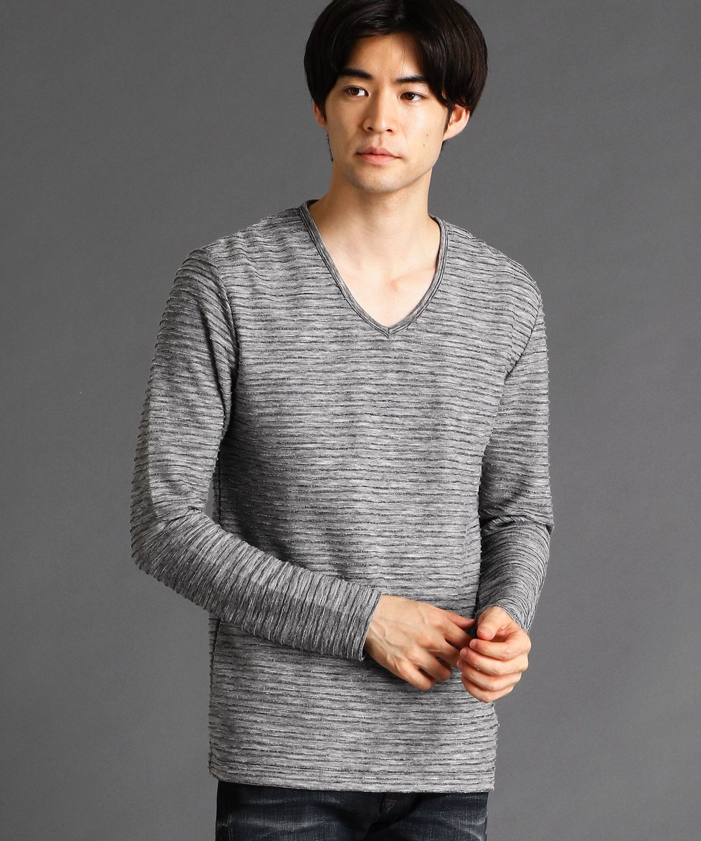 タックボーダーvネックカットソー 長袖 ニコル公式通販サイト Nicole Online Shop タックボーダーvネックカットソー 長袖 ニコル公式通販サイト Nicole Online Shop