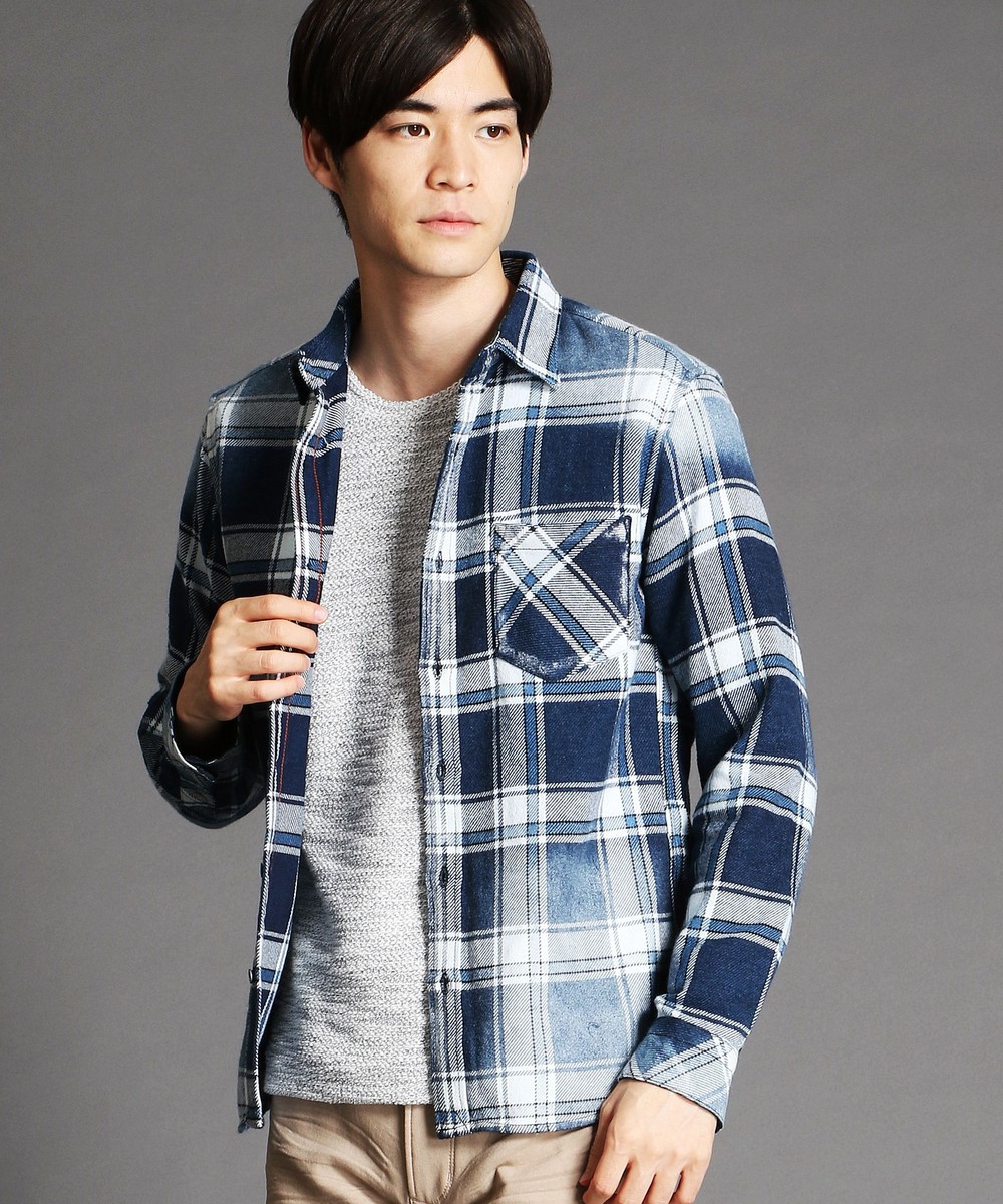 Fineboys1月号 デニムチェックシャツ 長袖 ニコル公式通販サイト Nicole Online Shop Fineboys1月号 デニムチェックシャツ 長袖 ニコル公式通販サイト Nicole Online Shop
