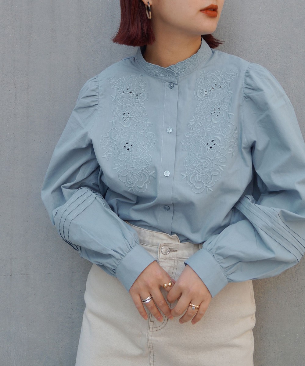 刺しゅうスタンドカラーブラウス 長袖 179 Wg オフィシャルオンラインショップ 179 Wg オフィシャルオンラインショップ 刺しゅうスタンドカラーブラウス 長袖 179 Wg オフィシャルオンラインショップ 179 Wg オフィシャルオンラインショップ