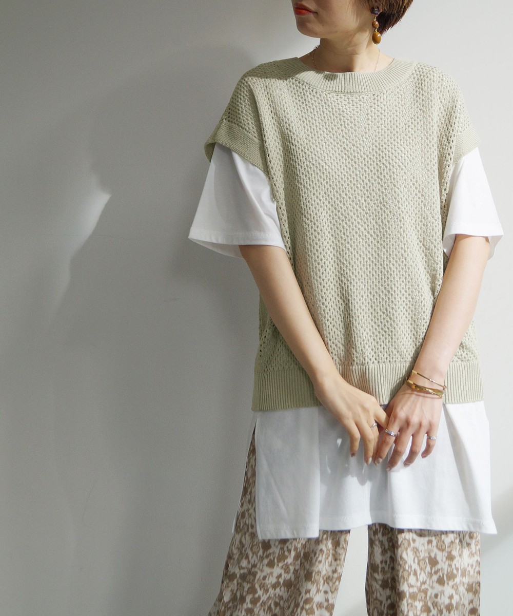 メッシュベスト 5分袖tシャツセット その他カットソー ニコル公式通販サイト Nicole Online Shop メッシュベスト 5分袖tシャツセット その他カットソー ニコル公式通販サイト Nicole Online Shop