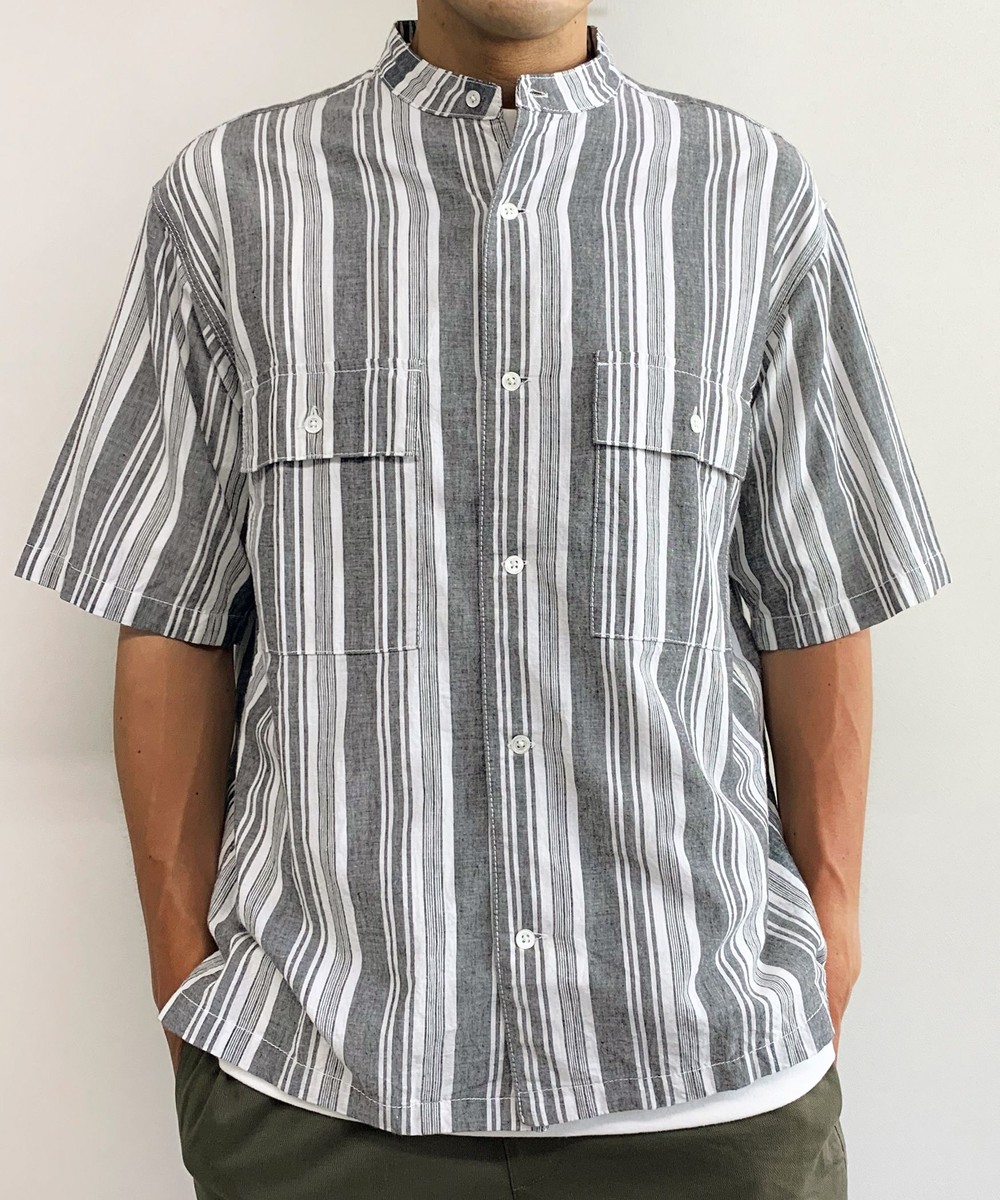 インド綿使用マドラスチェックバンドカラー半袖シャツ シャツ ブラウス ニコル公式通販サイト Nicole Online Shop インド綿使用マドラスチェックバンドカラー半袖シャツ シャツ ブラウス ニコル公式通販サイト Nicole Online Shop