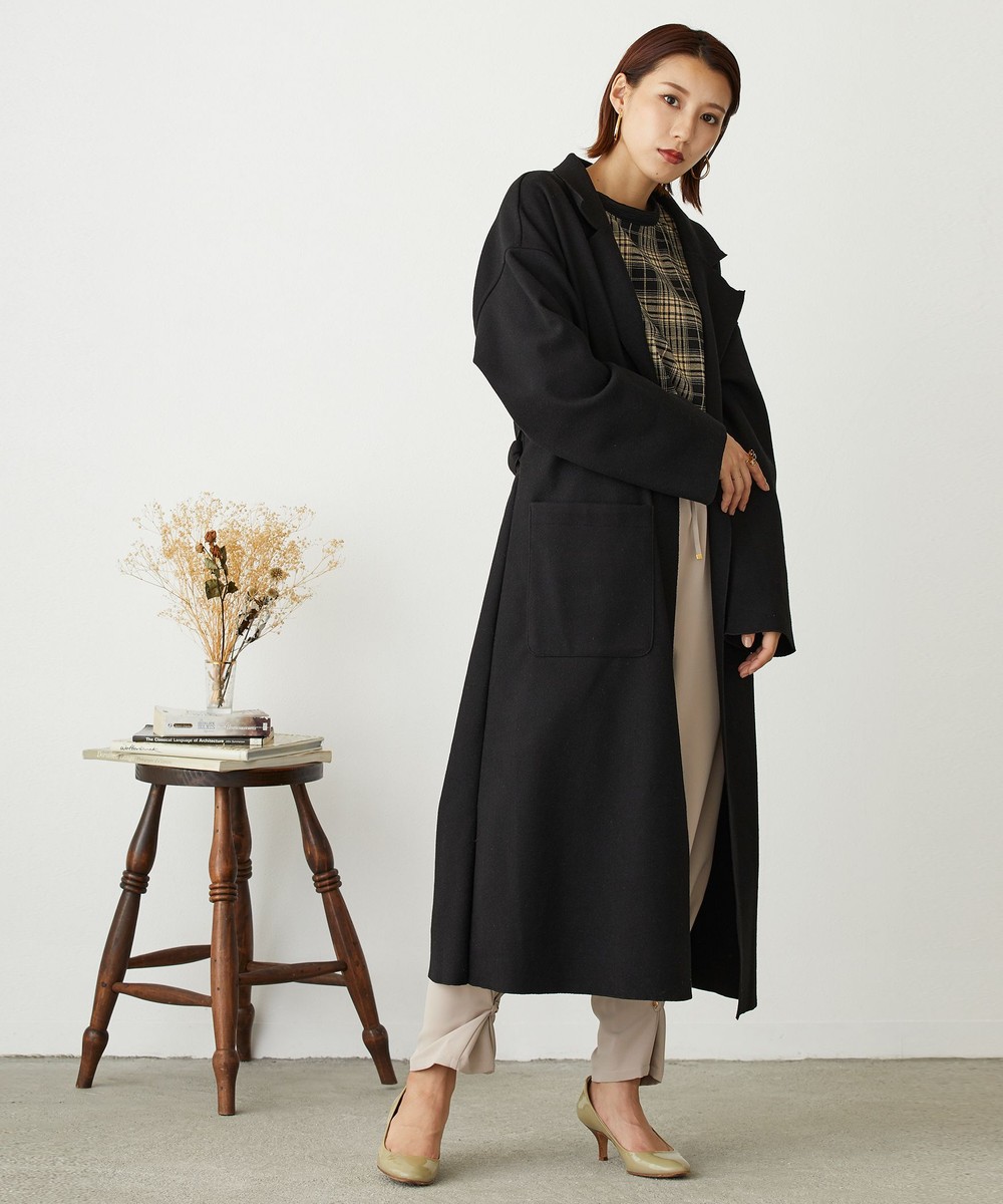 ボタンレスカットメルトンコート その他コート ニコル公式通販サイト Nicole Online Shop