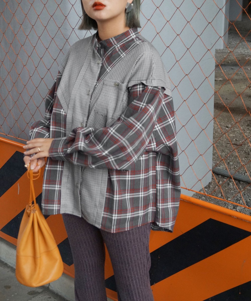 切り替えチェックシャツ シャツ ブラウス ニコル公式通販サイト Nicole Online Shop 切り替えチェックシャツ シャツ ブラウス ニコル公式通販サイト Nicole Online Shop