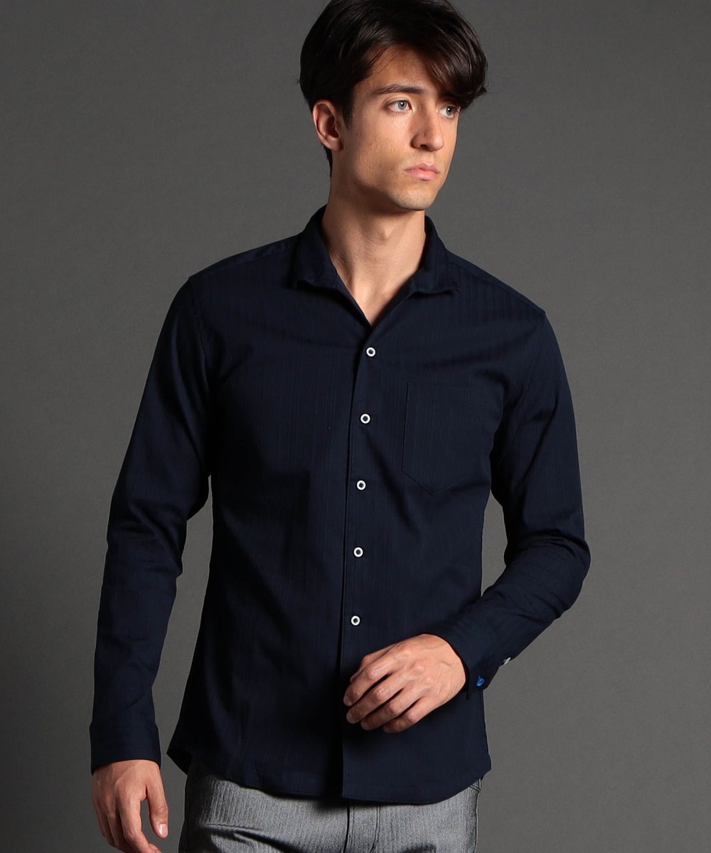 Web限定再販売 リバーシブルドビーイタリアンカラーシャツ 長袖 ニコル公式通販サイト Nicole Online Shop Web限定再販売 リバーシブルドビーイタリアンカラーシャツ 長袖 ニコル公式通販サイト Nicole Online Shop