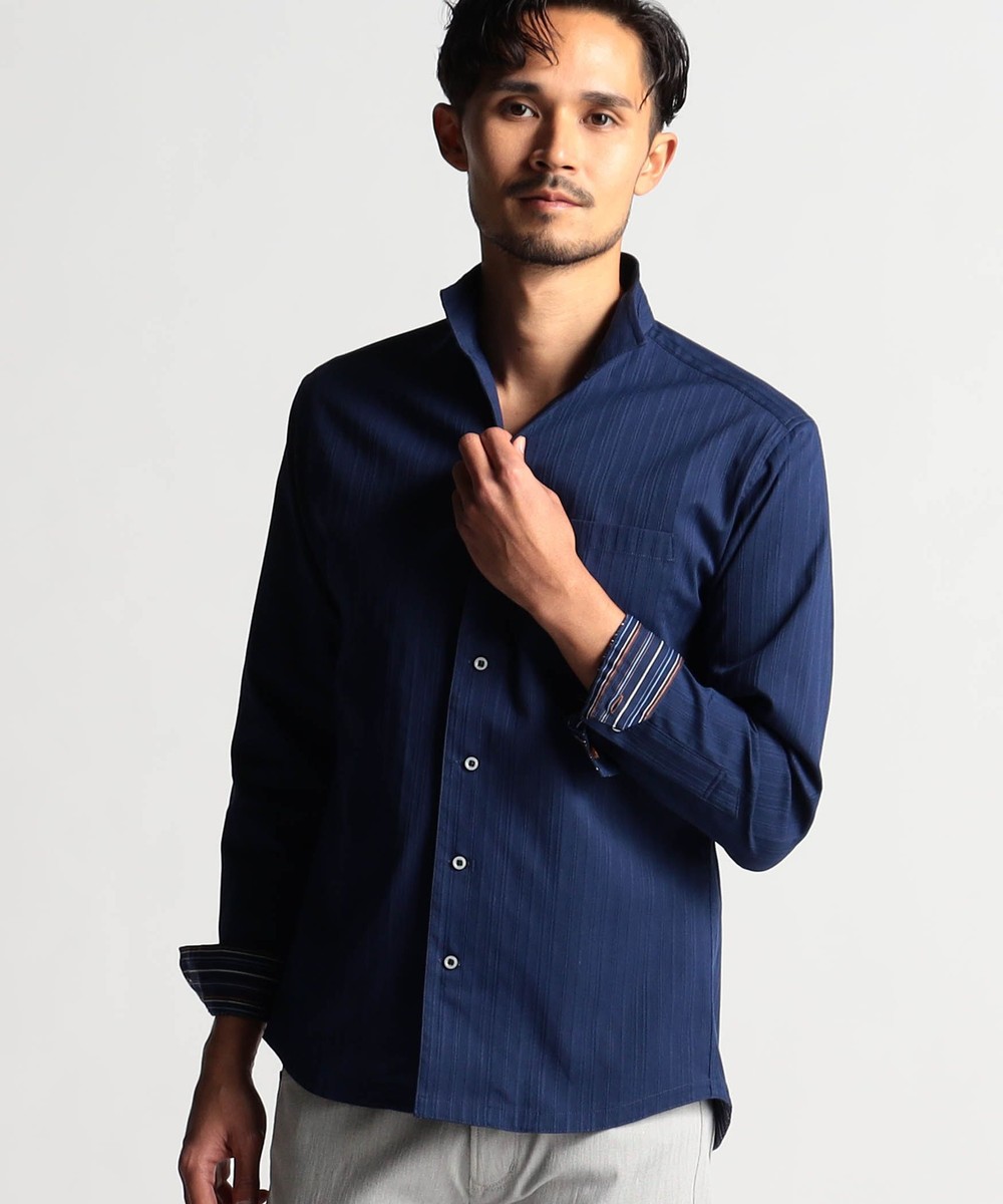 nicole ドビーストレッチ イタリアンカラーシャツ|シャツ/ブラウス|ニコル公式通販サイト|NICOLE ONLINE SHOP