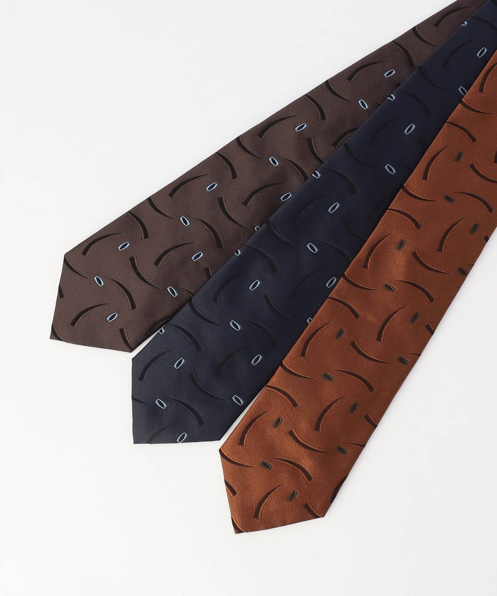 【ex/tra】アート柄 ジャカードネクタイ