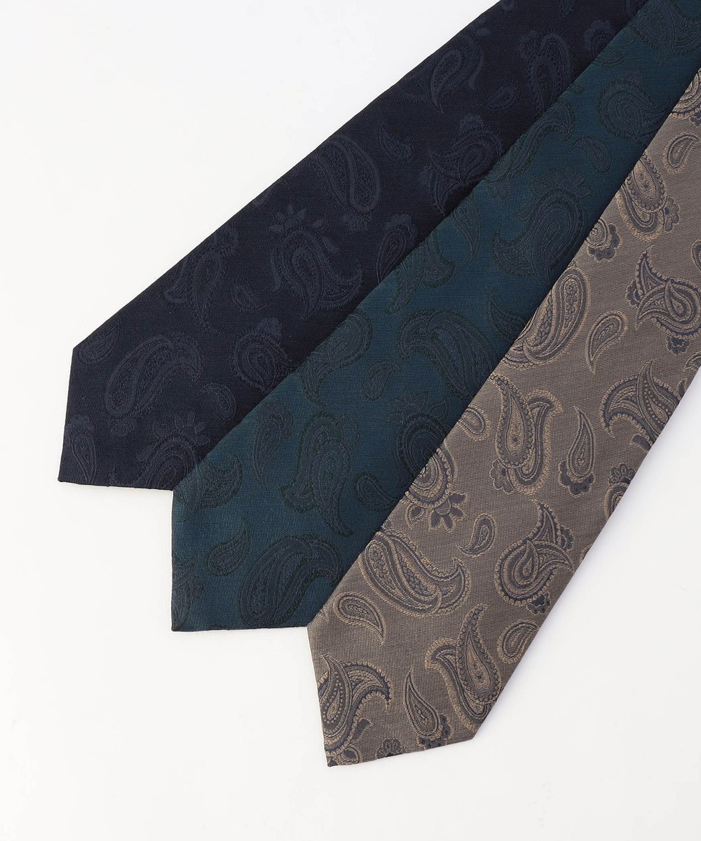 【ex/tra】ペイズリージャカード ネクタイ