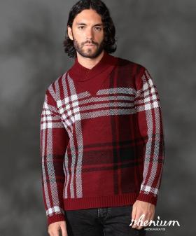 【TIME SALE】【WEB限定】7ＧＧ　ビッグチェックショールカラーニット