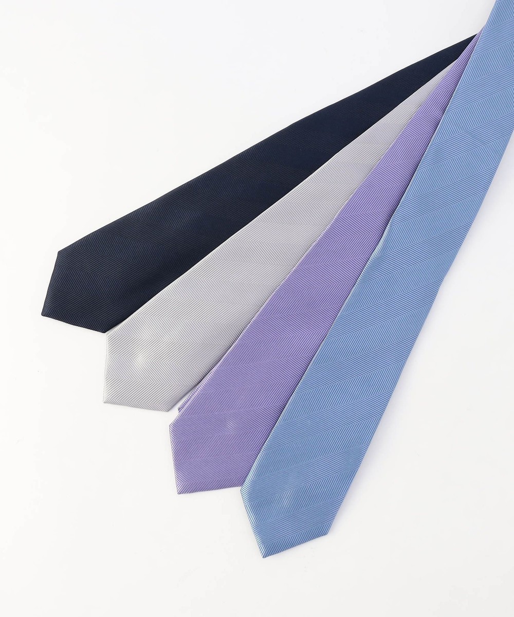 ヘリンボンソリッドネクタイ
