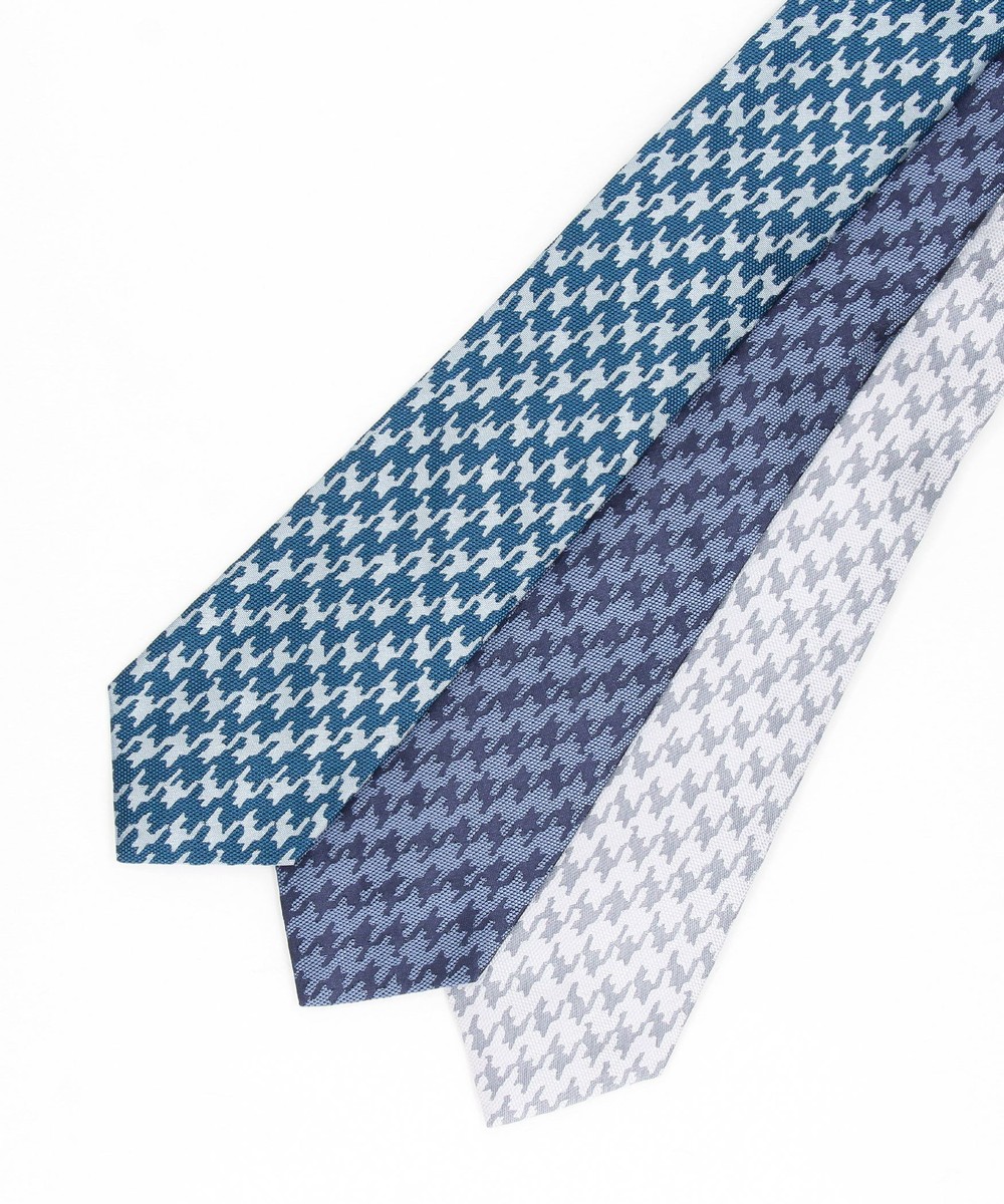 【ex/tra】ハウンドトゥースジャカード ネクタイ