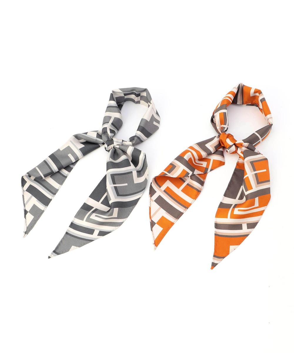 【ex/tra】ジオメトリックプリント ネッカチーフ