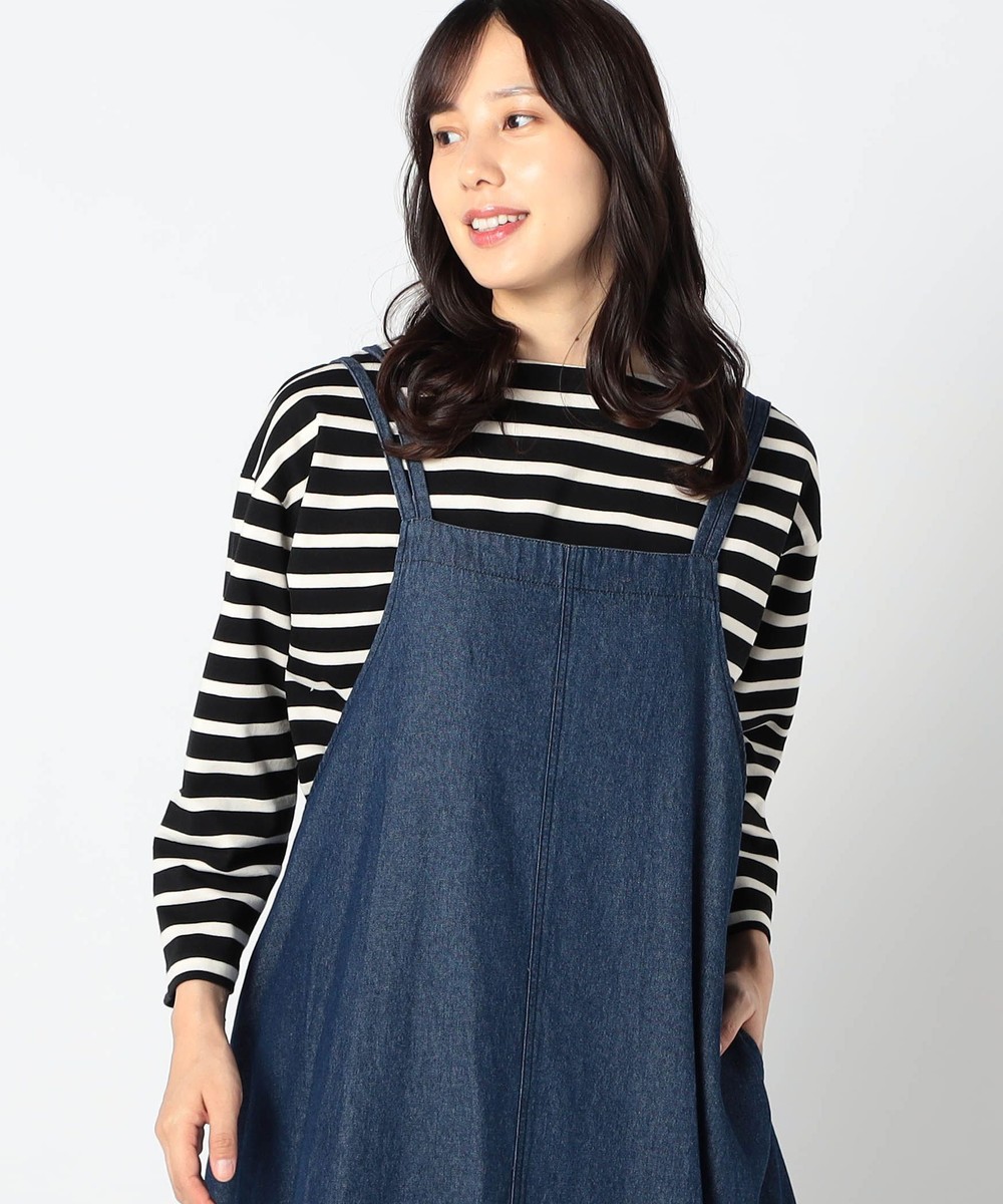 日本製 デラヴェ 天竺ボーダーカットソー