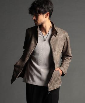 【24年モデル EC限定再販売】スウェードライダースブルゾン