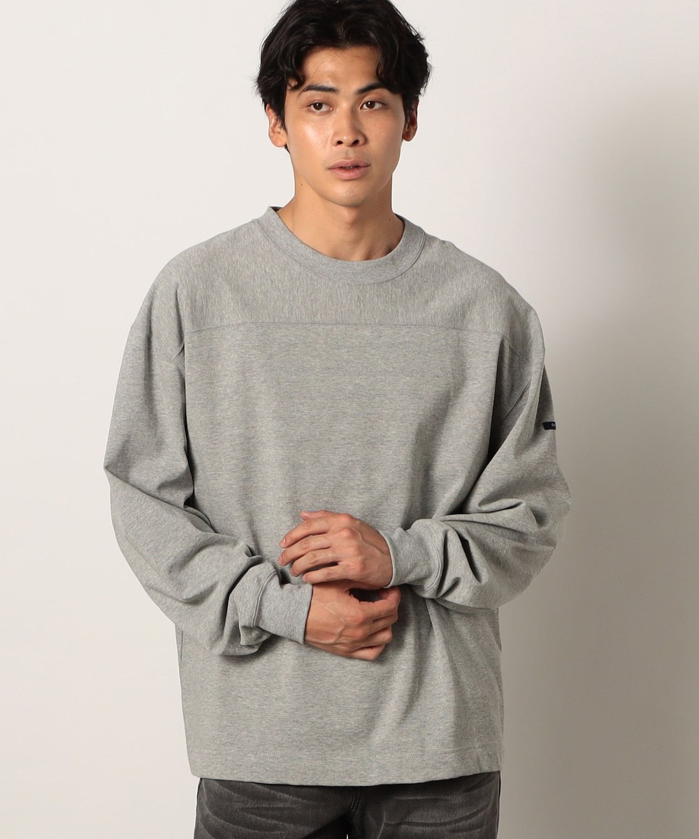 日本製 デラヴェ天竺切り替えロングスリーブTシャツ