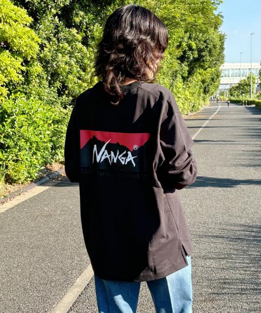 【TIME SALE】NANGA×GrandPARK/ナンガ×グランドパーク別注バックプリントロングスリーブTシャツ