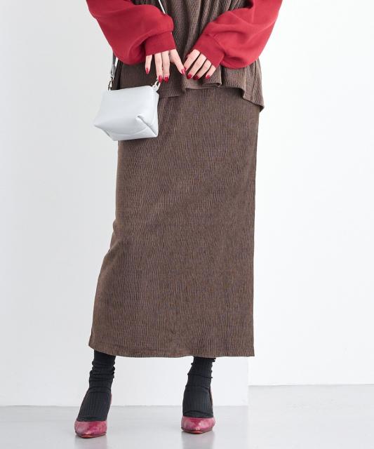 【TIME SALE】リブベロアタイトスカート