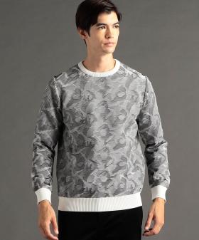 【ex/tra】ECOPET デジタルカモ ガータークルーネックニット