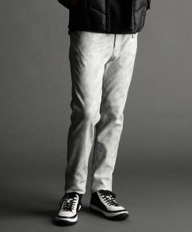 【24年モデル EC限定再販売】レザー調プリント ガムストレッチパンツ