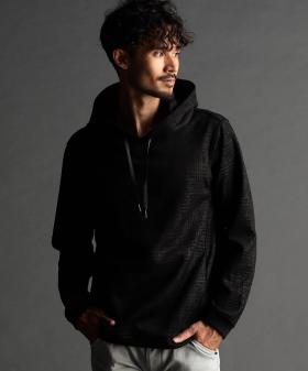 【24年モデル EC限定再販売】スウェード調プルオーバーパーカー