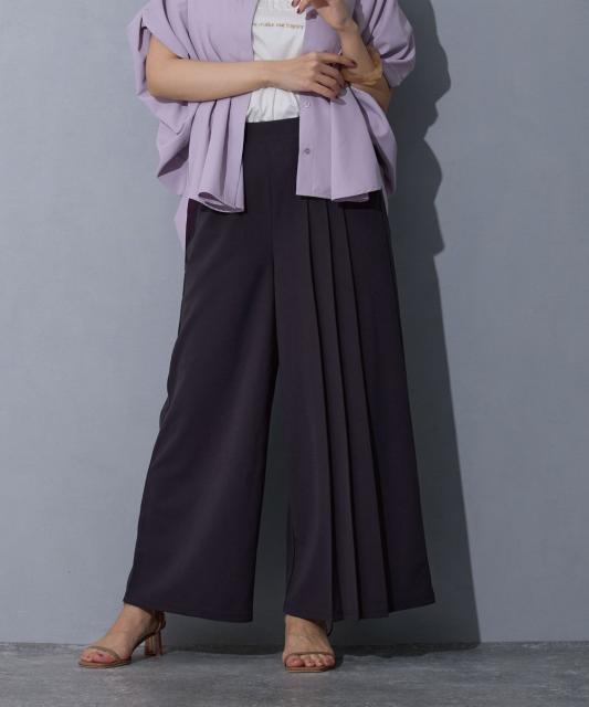 【TIME SALE】アシンメトリープリーツパンツ