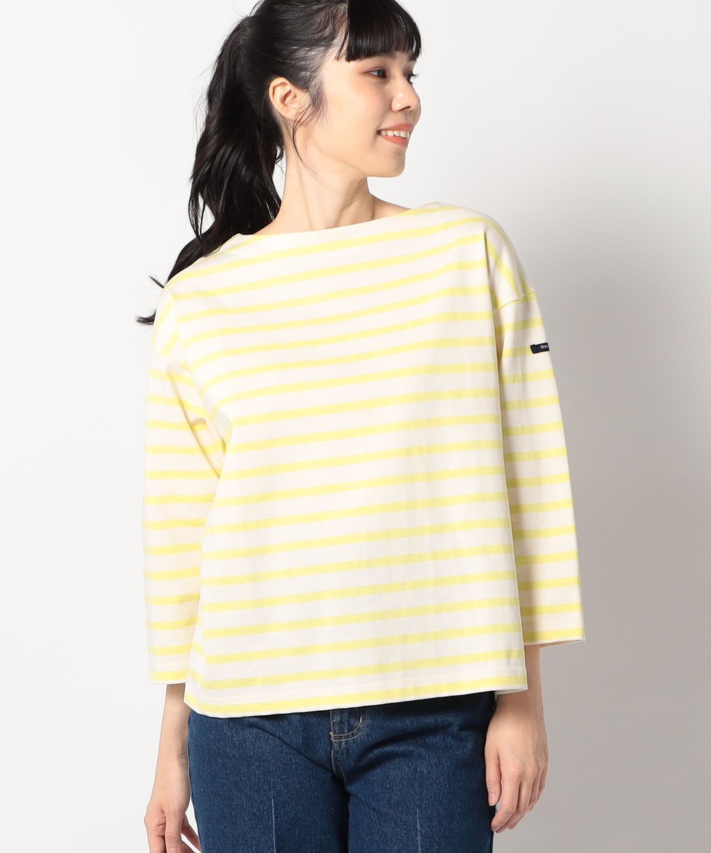 【日本製】 デラヴェ天竺 ボーダーカットソー