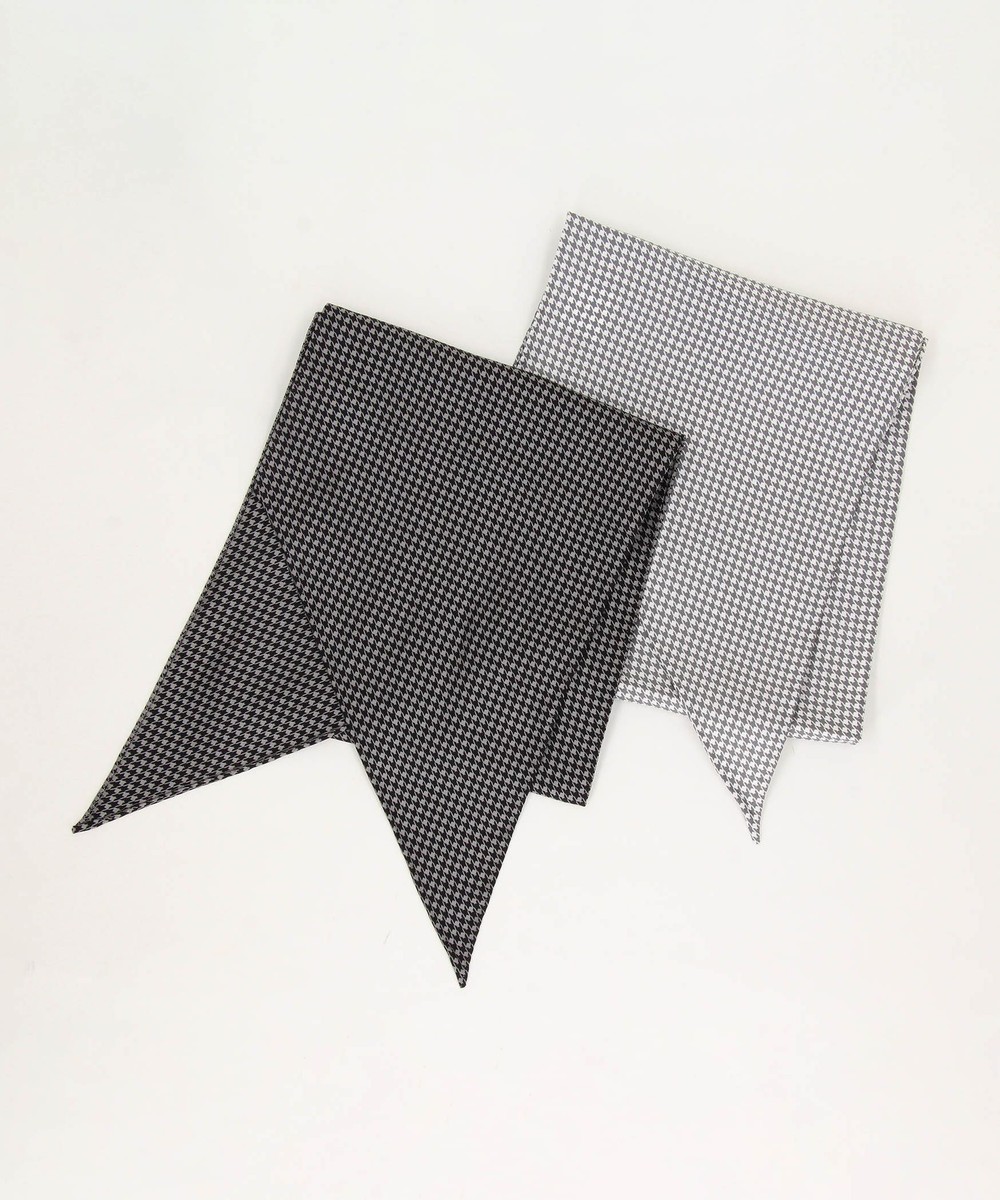 【ex/tra】ハウンドトゥースプリント ネッカチーフ