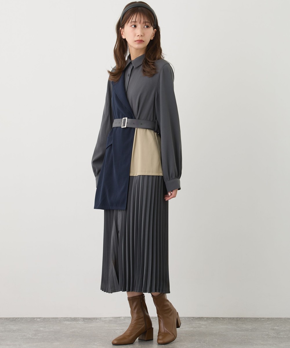 ラップトレンチシャツワンピース