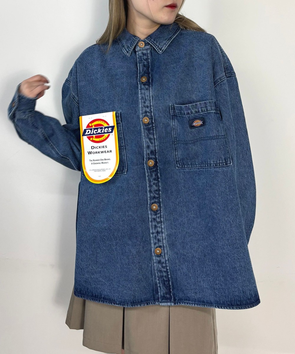 【Dickies】デニムワイドシャツジャケット