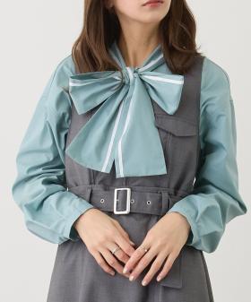 ハイショクリボンボウタイブラウス