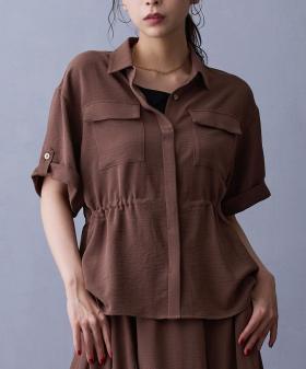 ウエストドロスト半袖シャツ