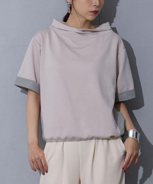 【TIME SALE】異素材半袖プルオーバー