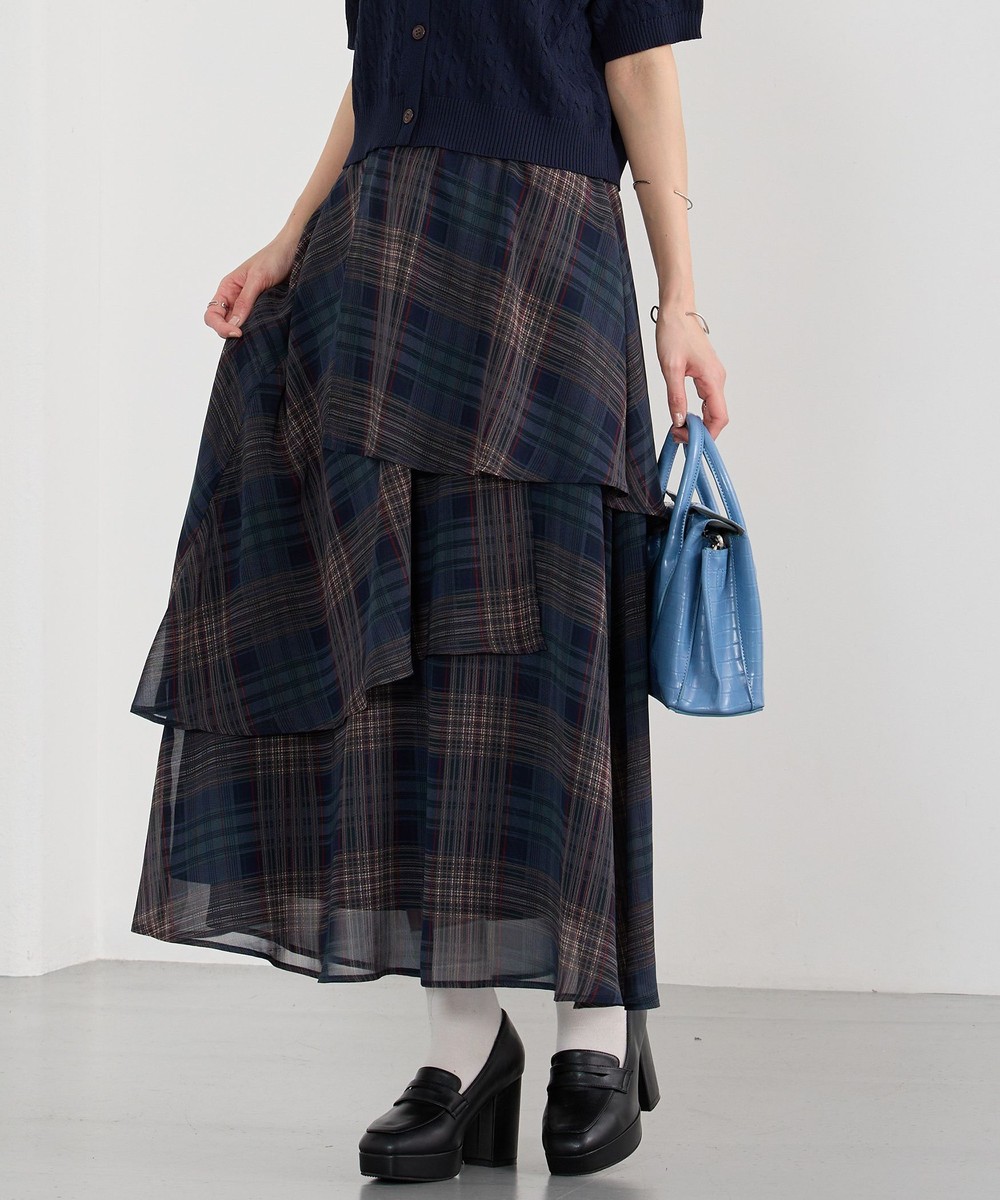 シアーアシメギャザースカート