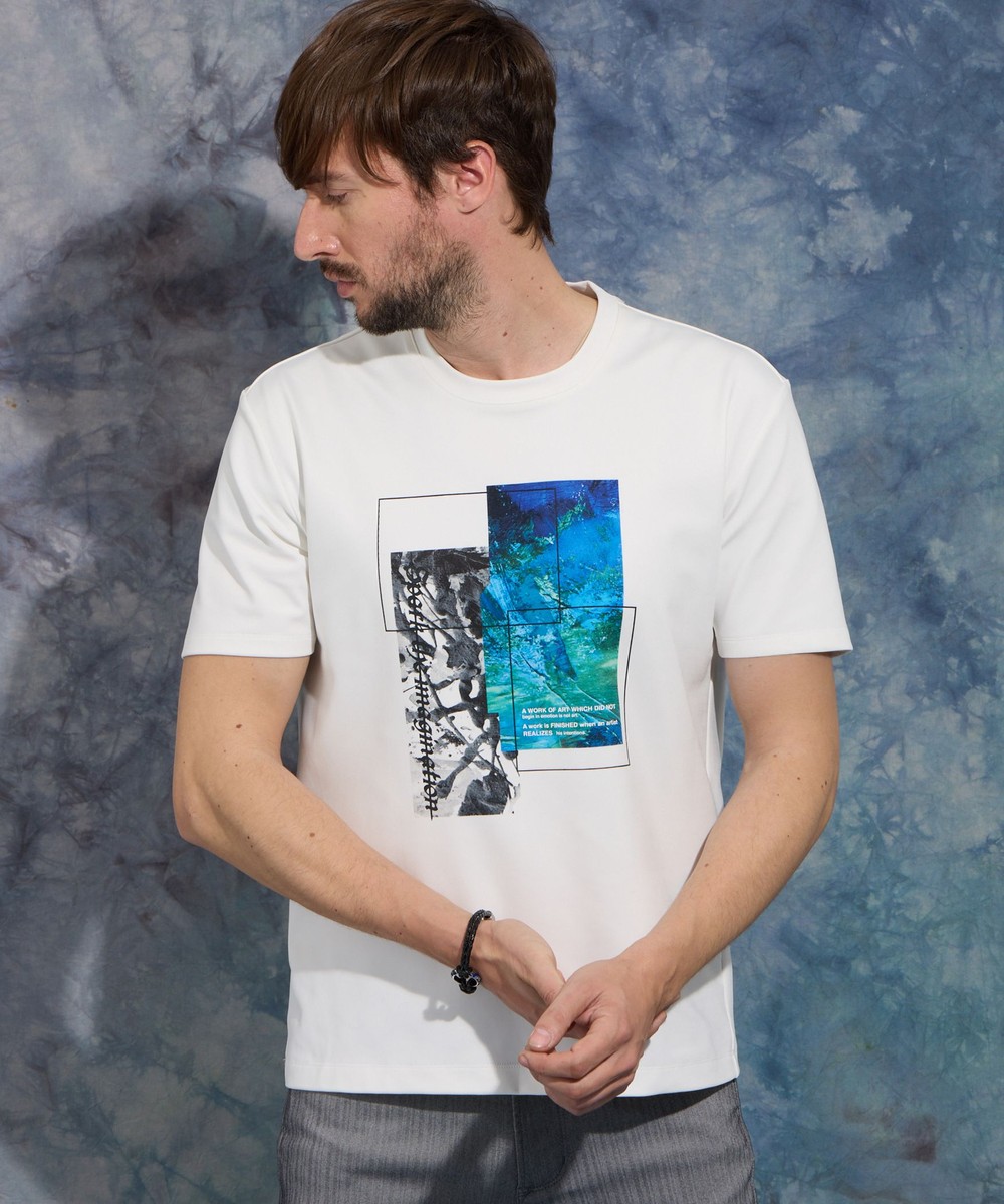 アラカルトグラフィックプリント半袖Tシャツ