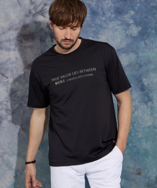 メタルジェルプリント半袖Tシャツ