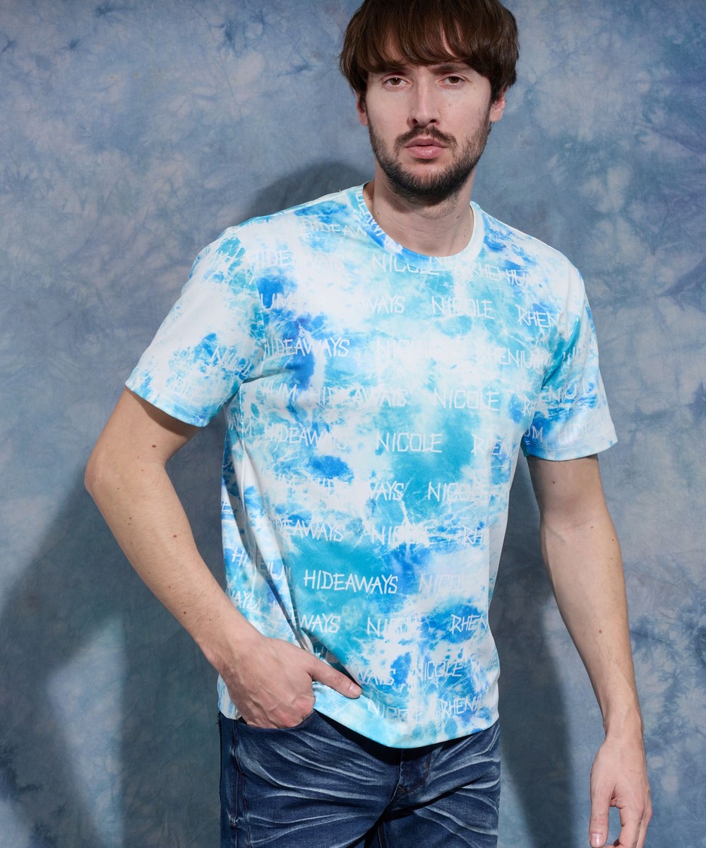 【WEB限定】ムラ柄ロゴプリント半袖Tシャツ