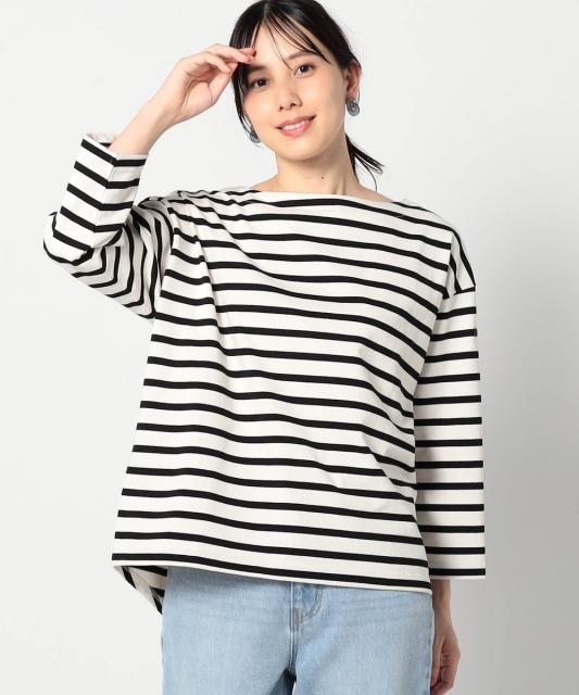 【日本製】デラヴェ長袖Tシャツ　ボーダーシーズンカラー