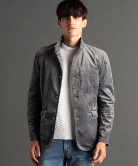 【canal deux Luxe】ストレッチベロア スタンドカラーブルゾン