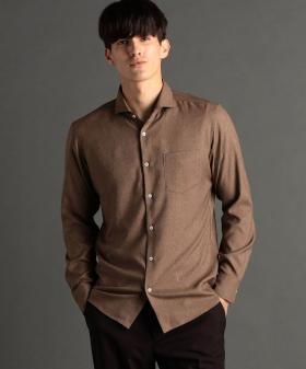 ウーリーツイード カッタウェイカラーシャツ