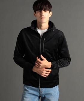 【canal deux Luxe】ストレッチベロア フーディ