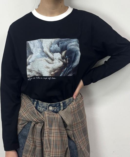 フォトプリントロングTシャツ