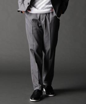 ヘリンボンハイストレッチセットアップパンツ