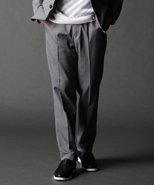 ヘリンボンハイストレッチセットアップパンツ