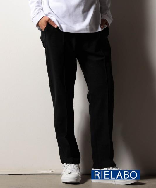 【RIELABO】レザーライクジャージ イージーパンツ