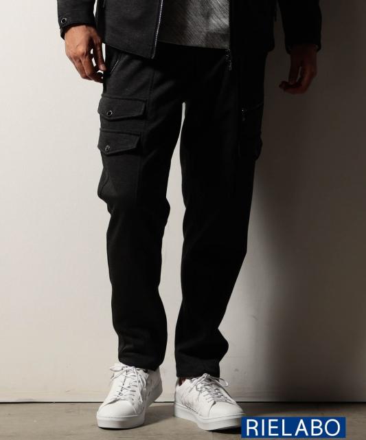 【RIELABO】ボンディング　デザインカーゴパンツ