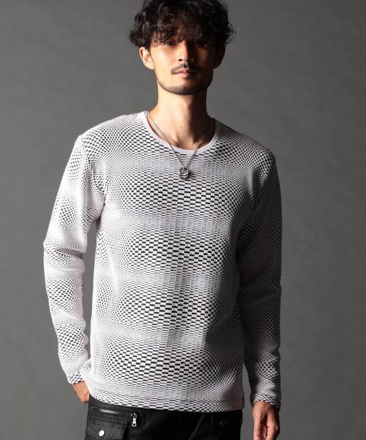 ジオメトリックブリスタープルオーバー