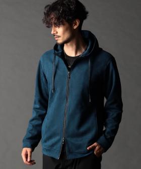 ライトスウェードジャージ ジップアップパーカー