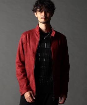 ポンチスウェードスタンドブルゾン